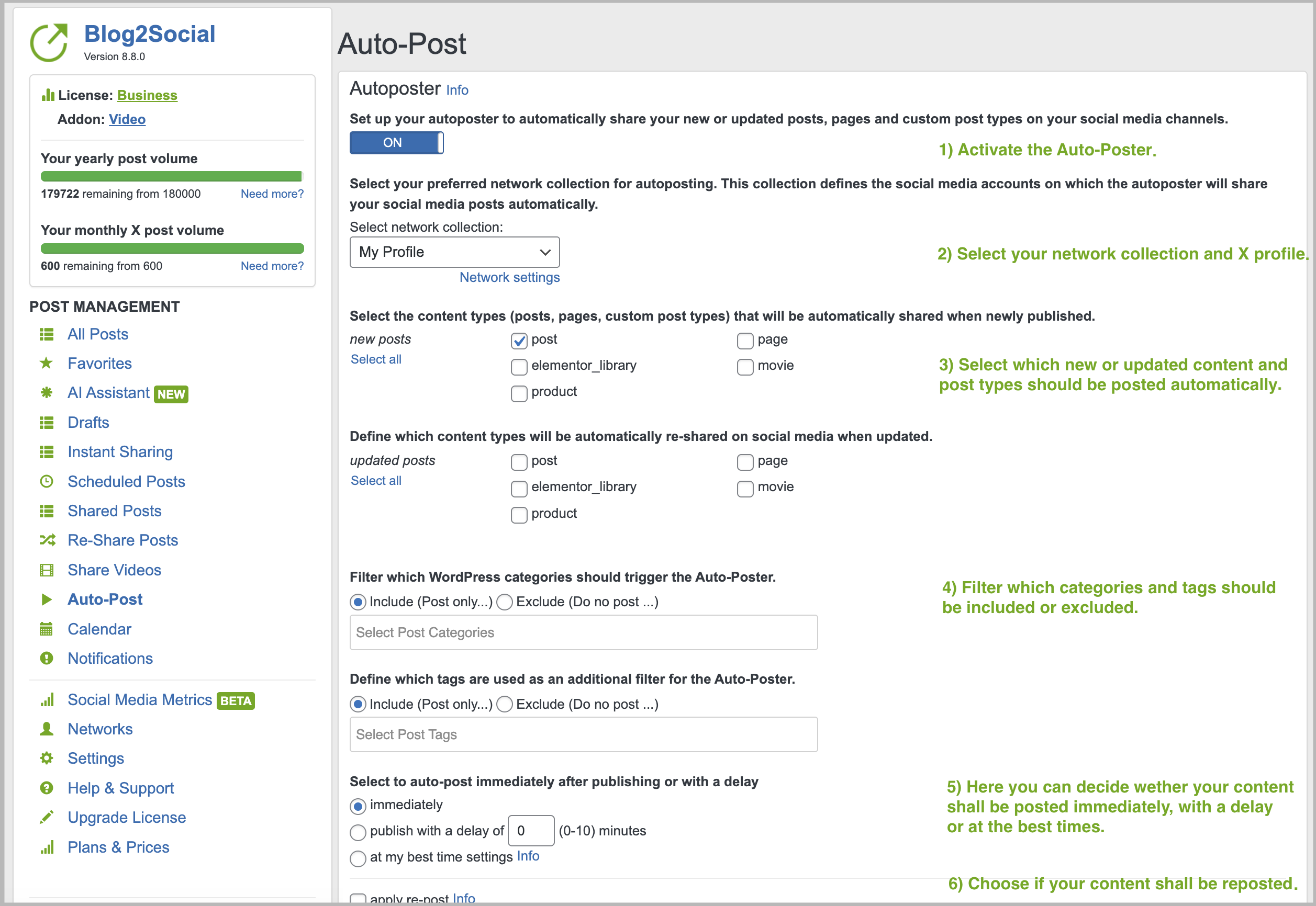 Auto-Poster Settings