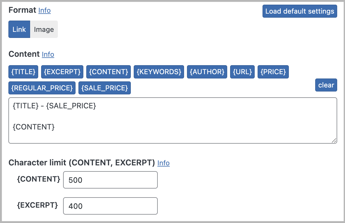 WooCommerce Variables